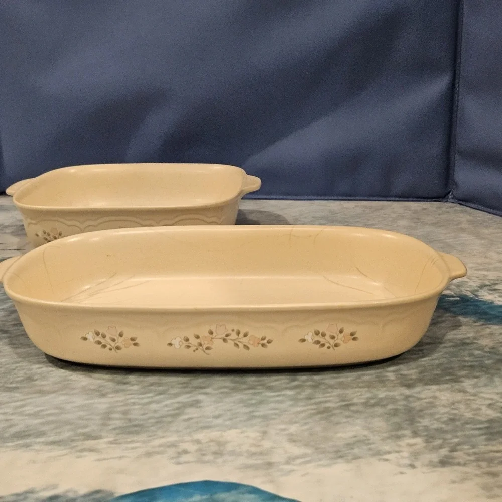 Pfaltzgraff Set of 2 Stoneware Baking Dishes Oven Safe‎ Casserole Dish USA